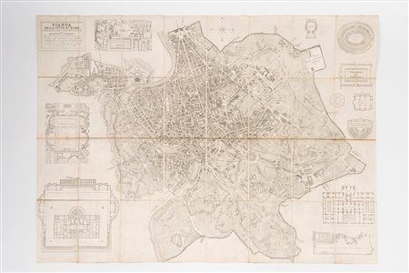 Pianta di Roma moderna, 1864