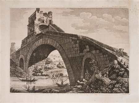 Luigi Rossini - Veduta del Ponte salario, 1822