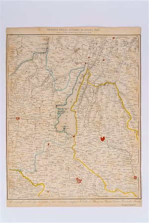 Teatro della guerrra in italia 1848 - Corografia del Lago di Garda e suoi contorni, 1848