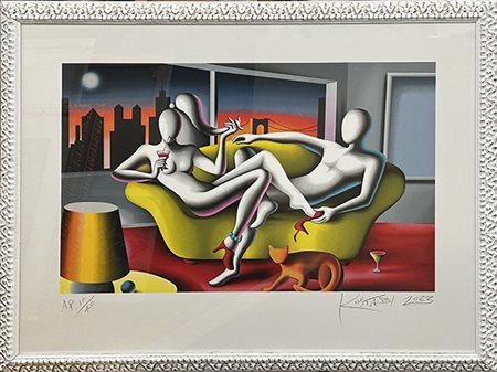 Mark Kostabi "Gli amanti " 2023