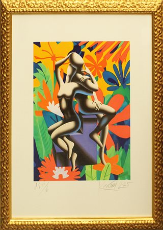 Mark Kostabi "Coppia pensierosa" 2023