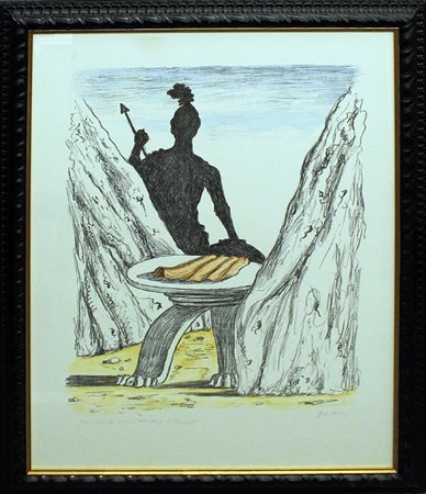 GIORGIO DE CHIRICO, "Il Guardiano delle Termopili", 1970