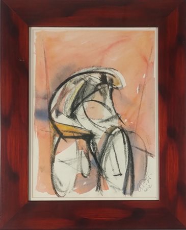 POLI GABRIELE Milano (Mi) 1957 Ciclista 2012 Mista su carta 40,00x30,00...