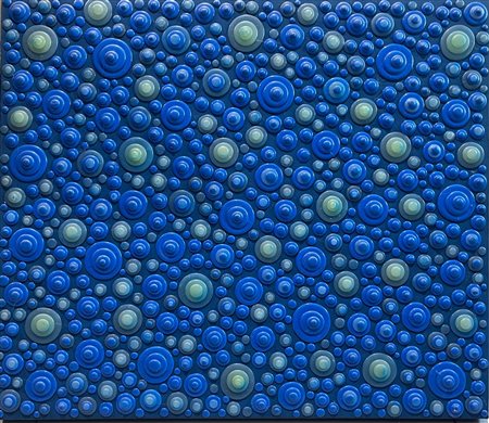 NIDO DAVIDE Senago (Mi) 1966 Finestra blu 2005 Mista su tela 60,00x70,00x5,00...