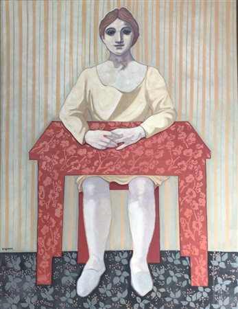 VIGNANI GIUSEPPE Algeria (Algeria) 1932 Figura Olio su tela 90,00x70,00...