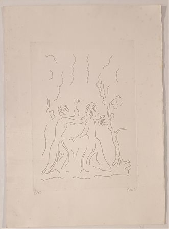 GUIDI VIRGILIO Roma (Roma) 1891 Incontro Incisione su carta es. 2/60...