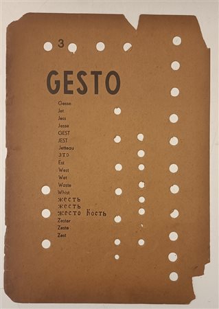 FONTANA LUCIO Rosario (Argentina) 1899 Il Gesto Copertina fustellata di Lucio...