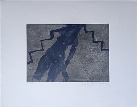 PALADINO MIMMO Paduli (Bn) 1948 Nudo che scende le scale 2003 Acquaforte,...