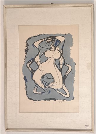 MINGUZZI LUCIANO Bologna (Bo) 1930 L'acrobata 1960 Litografia su carta es....