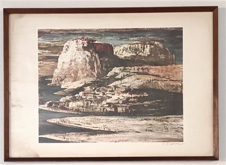 FIUME SALVATORE Comiso (Rg) 1915 Isole di pietra 1970 Litografia su carta...