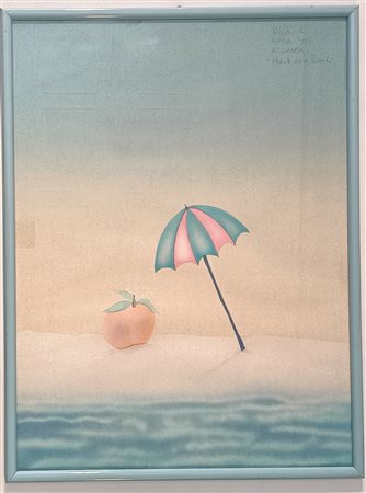 D. G. SMITH Lansing (Michigan) 1946 Peach on a beach 1993 Litografia su carta...