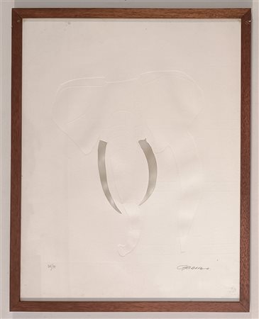 GRIBAUDO EZIO Torino (To) 1929 L'elefante 1970 Inchiostro su carta es. 25/75...
