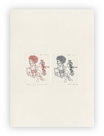 GIUSEPPE GUERRESCHI (1929-1985) - Piccola figura femminile, 1972