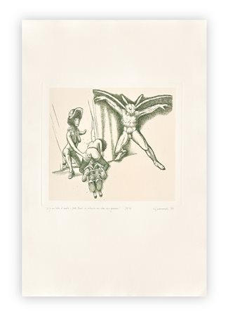 GIUSEPPE GUERRESCHI (1929-1985) - elfo con testa d'insetto, 1981