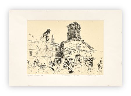 WALTER PIACESI (1929-2022) - Piazza Duomo, 1979