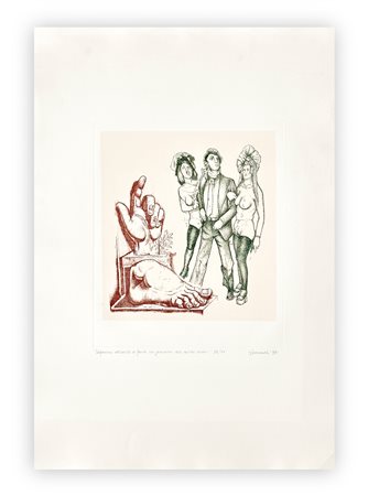 GIUSEPPE GUERRESCHI (1929-1985) - Disperazione dell'Artista di fronte alla grandezza, 1981