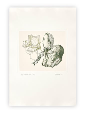 GIUSEPPE GUERRESCHI (1929-1985) - Doppio ritratto Füssli, 1981