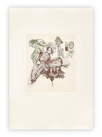 GIUSEPPE GUERRESCHI (1929-1985) - Donne Ieri e Oggi, 1981