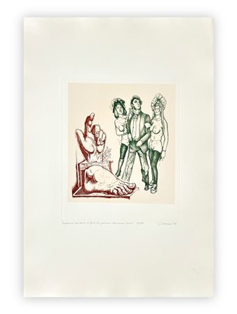 GIUSEPPE GUERRESCHI (1929-1985) - Disperazione dell'Artista di fronte alla grandezza, 1981