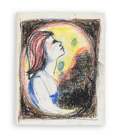 POMPEO BORRA (1898-1973) - Senza Titolo (Figura di profilo), 1965