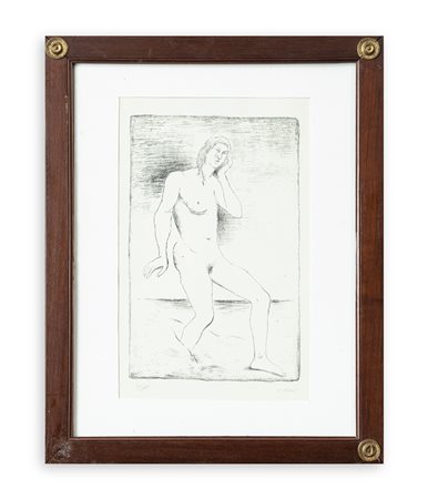 CARLO CARRÀ (1881-1966) - Bagnante (Nudo femminile), 1944