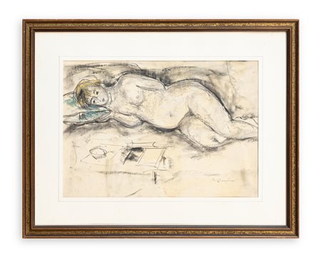 MASSIMO QUAGLINO (1899-1982) - Senza Titolo (Nudo disteso)