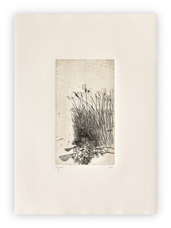 GIUSEPPE ZIGAINA (1924-2015) - Senza Titolo (Uccello nell'erba), 1978