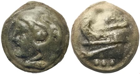 Anonymous, Quadrans, Rome, c. 225-217 BC; ; Æ (62 g; 38,5 mm; 12 h)