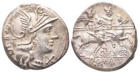 Cn. Lucretius Trio, Denarius, 136 BC; AR (3,92 g; 17,7 mm; 9 h)