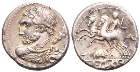 Ti. Quinctius, Denarius, Rome, 112-111 BC; AR (3,97 g; 18,5 mm; 8 h)