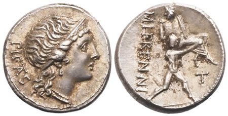M. Herennius, Denarius, Rome, 108-107 BC; AR (4 g; 17,5 mm; 11 h)
