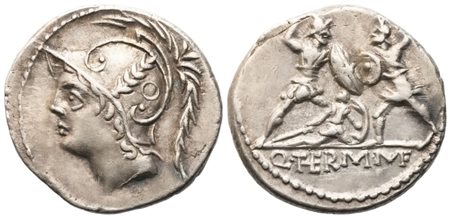 Q. Minucius Thermus, Denarius, Rome, 103 BC; AR (4,02 g; 18,4 mm; 5 h)
