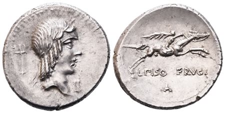L. Calpurnius Piso Frugi, Denarius, Rome, 90 BC; AR (4,08 g; 18,5 mm; 9 h)