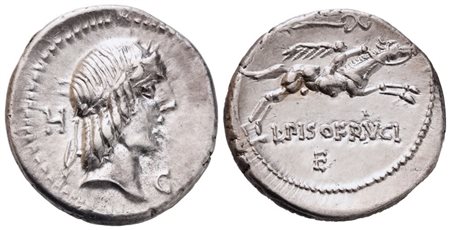 L. Calpurnius Piso Frugi, Denarius, Rome, 90 BC; AR (3,69 g; 18,5 mm; 9 h)