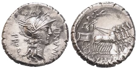 L. Manlius Torquatus, Denarius, Rome, 82 BC; AR (4,02 g; 17,8 mm; 3 h)