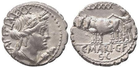 C. Marius Capito, Denarius serratus, Rome, 81 BC; AR (3,88 g; 18,4 mm; 5 h)