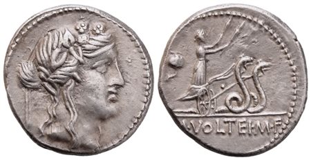 M. Volteius, Denarius, Rome, 75 BC; AR (3,99 g; 17,5 mm; 8 h)
