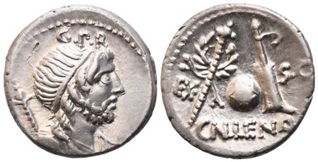 Cn. Lentulus, Denarius, Uncrtain mint in Spain, 76-75 BC; AR (3,87 g; 19 mm; 6 h)