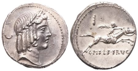 C. Calpurnius Piso Frugi, Denarius, Rome, 67 BC; AR (3,95 g; 17,5 mm; 8 h)