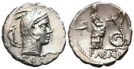 L. Roscius Fabatus, Denarius serratus, Rome, 59 BC; AR (3,78 g;16,8 mm; 6 h)