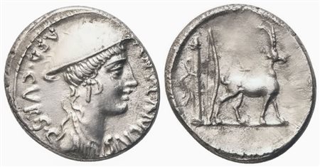 Cn. Plancius, Denarius, Rome, 55 BC; AR (3,50 g; 17,6 mm; 3 h)