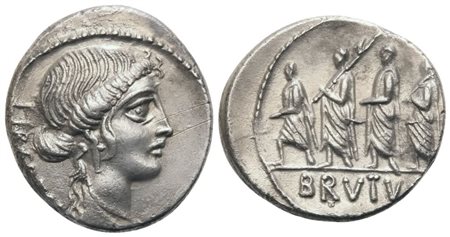 M. Iunius Brutus, Denarius, Rome, 54 BC; AR (3,87 g; 18,5 mm; 9 h)
