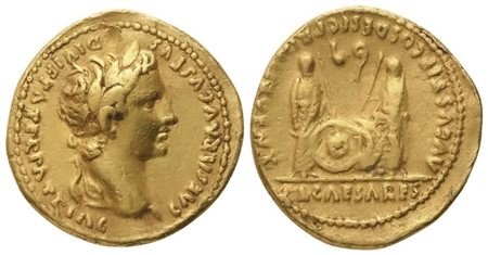 Augustus (27 BC-AD 14), Aureus, Lugdunum, 2 BC-AD 4; AV (7,87 g; 20,3 mm; 9 h)