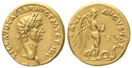 Claudius (41-54), Aureus, Lugdunum, 44-45; AV (7,68 g; 18,2 mm; 12 h)