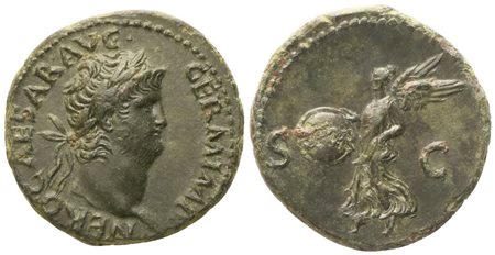 Nero (54-68), As, Rome, 65; Æ (12 g; 27 mm; 5 h)