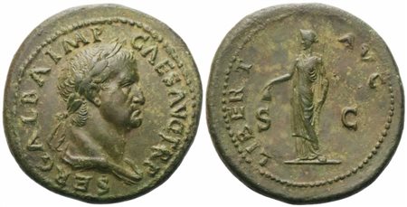 Galba (68-69), Sestertius, Rome, 68; Æ (28,25 g; 36 mm; 6 h)