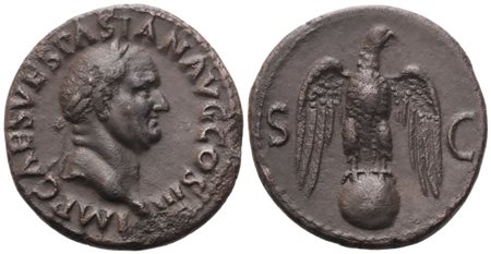 Vespasian (69-79), As, Rome, 71; Æ (10,35 g; 27,8 mm; 6 h)