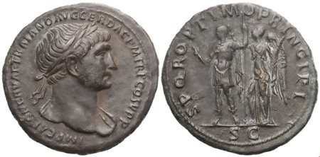 Trajan (98-117), Sestertius, Rome, 105-111; Æ (22,11 g; 34,3 mm; 6 h)