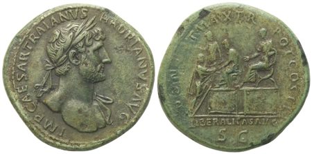 Hadrian (117-138), Sestertius, Rome, 118;  Æ (25,87 g; 34,6 mm; 6 h)