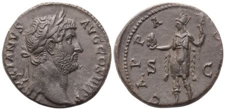 Hadrian (117-138), As, Rome, 134-138; Æ (10,90 g; 24,8 mm; 6 h)